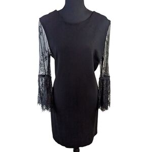 Forest Lily Elegant Black Lace Sleeve Dress Boho Formal Size XL